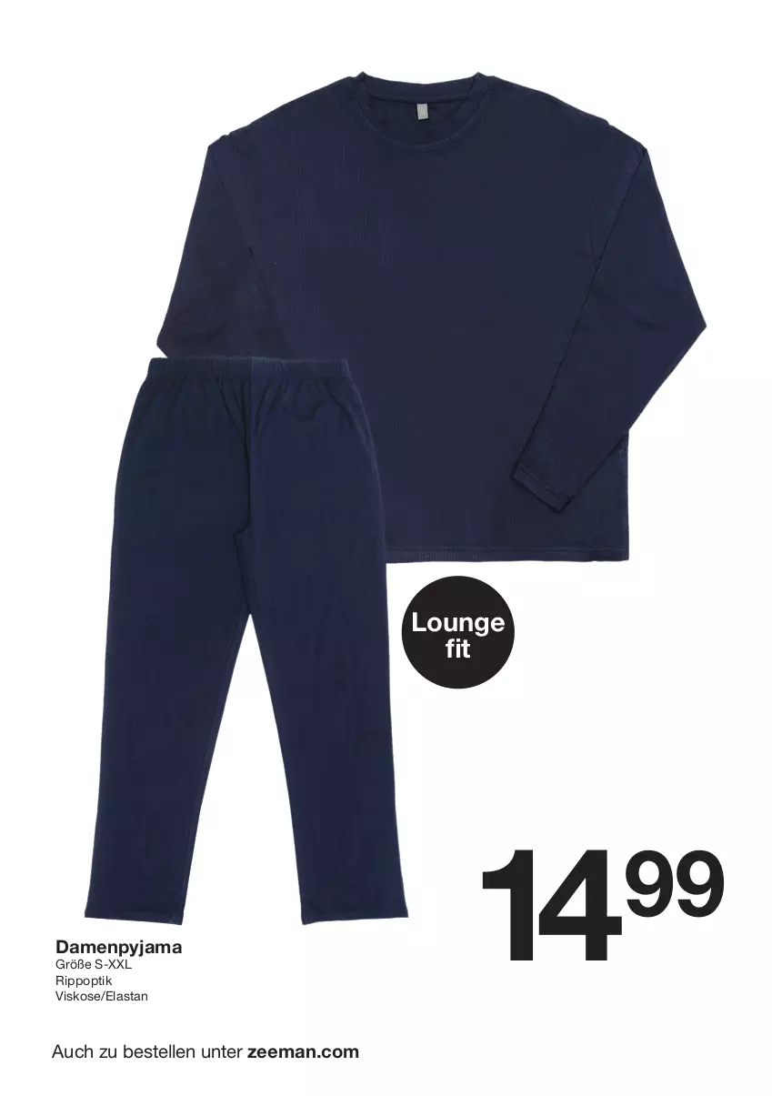 Aktueller Prospekt Zeeman - Prospekte - von 14.09 bis 20.09.2024 - strona 14 - produkty: elle, Pyjama, Ti