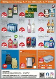 Gazetka promocyjna Vmarkt - Prospekte - Gazetka - ważna od 09.07 do 09.07.2025 - strona 20 - produkty: alle artikel ohne dekoration, Alwa, angebot, angebote, auer, beutel, braun, brunnen, brut, brut dargent, Cap, captain morgan, dekoration, dell, duschdas, duschgel, eis, elle, flasche, franken brunnen, frucht, früchte, kaes, katzennahrung, megaperls, Metro, mineralwasser, Mode, obst, portionsbeutel, quetschbeutel, reis, Ria, ring, rucksack, rum, sac, sekt, spee, telefon, teller, Ti, waschmittel, wasser
