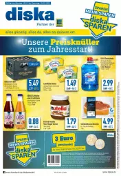 Gazetka promocyjna Diska - Prospekte - Gazetka - ważna od 15.01 do 15.01.2022 - strona 1 - produkty: angebot, angebote, bier, braten, butter, creme, deka, erde, ferrero, flasche, frucht, Hefe, hefeweizen, krone, krustenbraten, landliebe, nuss, nuss-nugat-creme, nutella, saft, schinken, Streichzart, Ti