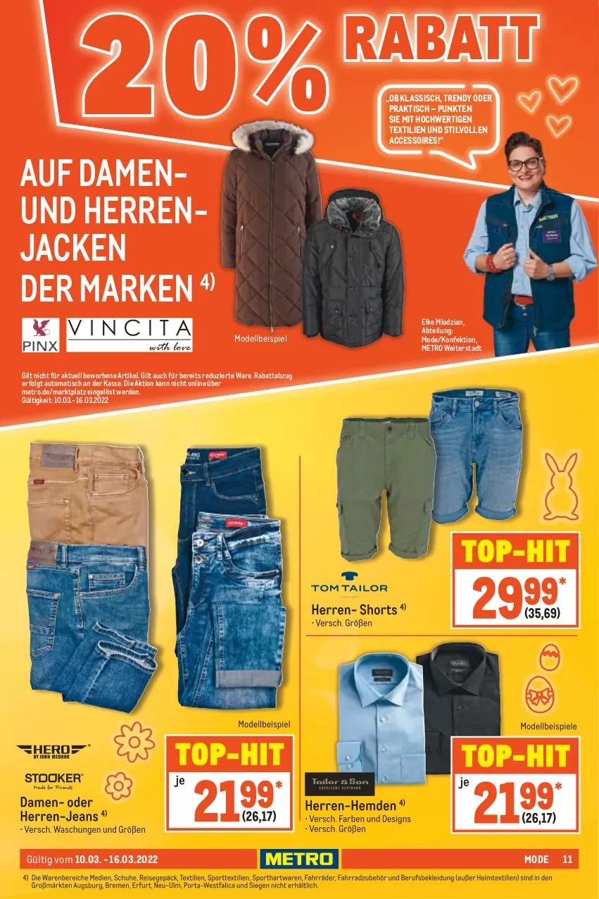 Aktueller Prospekt Metro - NonFood - von 10.03 bis 16.03.2022 - strona 11 - produkty: Abtei, ACC, accessoires, auto, dell, eis, erde, Fahrrad, heimtextilien, hemd, hemden, herren-hemd, herren-jeans, Jacke, jeans, kleid, Kleidung, LG, Metro, Mode, reis, schuhe, shorts, Spiele, Sport, Ti, tisch, top-hit