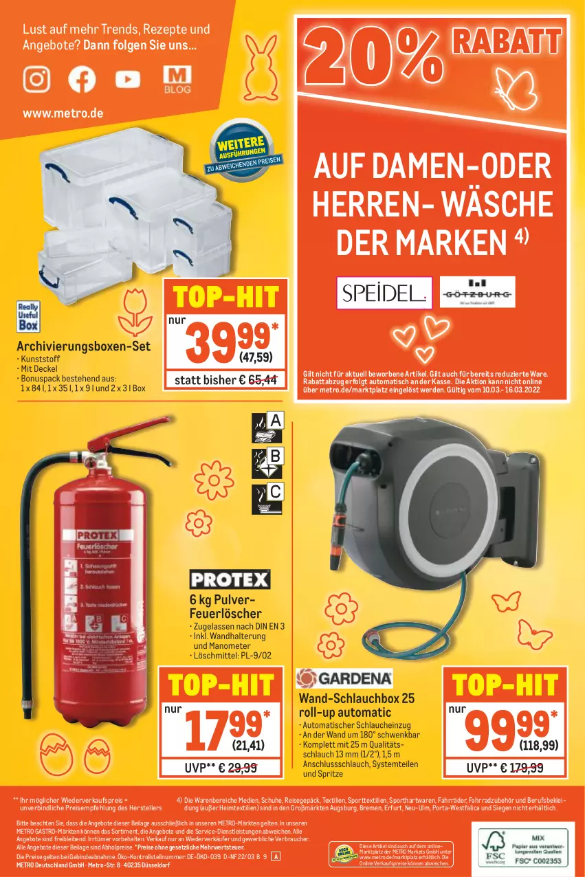 Aktueller Prospekt Metro - NonFood - von 10.03 bis 16.03.2022 - strona 12 - produkty: abholpreise, angebot, angebote, auto, decke, Deckel, eis, elle, erde, Fahrrad, heimtextilien, heinz, ilag, kleid, Kleidung, LG, Metro, metro gastro, Rauch, reis, rezept, rezepte, rwe, schlauch, schuhe, Sport, teller, Ti, tisch, top-hit, wandhalterung