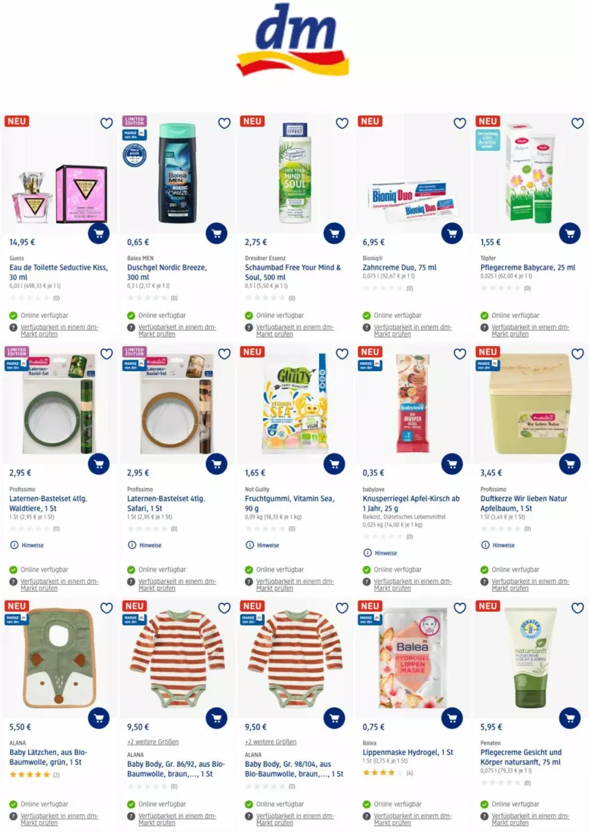 Aktueller Prospekt Dm Drogerie - Prospekte - von 17.10 bis 02.11.2022 - strona 8 - produkty: apfel, Babylove, Bad, Bau, baumwolle, bio, bio-baumwolle, body, braun, bree, creme, Duftkerze, duschgel, eau de toilette, eis, frucht, fruchtgummi, kerze, kirsch, laterne, Lätzche, lebensmittel, Maske, natur, penaten, Pflegecreme, Profissimo, riegel, schaumbad, sim, Ti, Tiere, vita, wolle, Yo, zahncreme