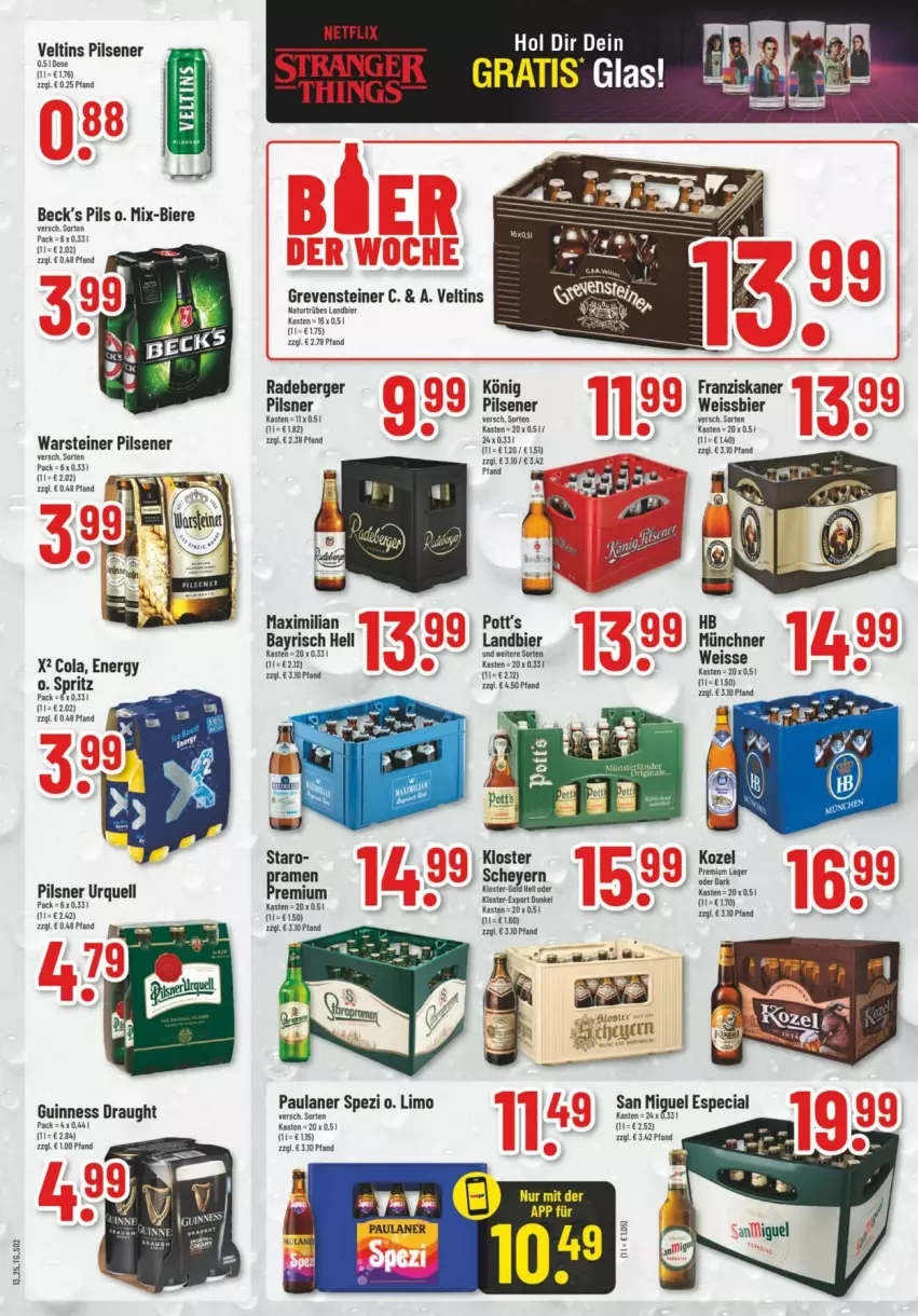 Aktueller Prospekt Trinkgut - Prospekte - von 23.03 bis 29.03.2025 - strona 2 - produkty: Berger, bier, Biere, eis, franziskaner, grevensteiner, Guinness, Kozel, limo, natur, netflix, Paula, paulaner, pils, pilsener, pilsner, pilsner urquell, radeberger, radeberger pilsner, Spezi, steiner, Ti, veltins, veltins pilsener, warsteiner, weissbier