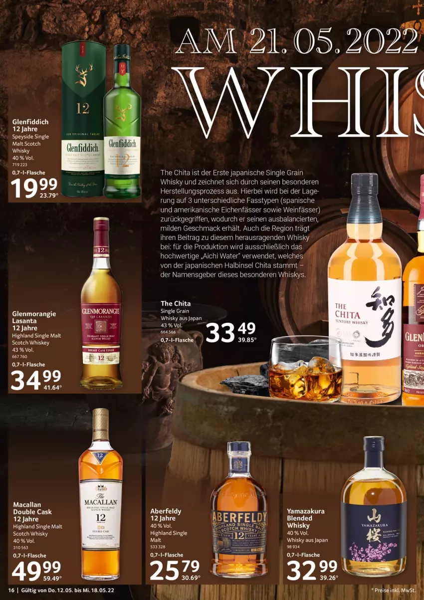 Aktueller Prospekt Selgros - Food - von 12.05 bis 18.05.2022 - strona 16 - produkty: elle, flasche, mac, rwe, scotch, scotch whisky, single malt, Ti, usb, wein, whiskey, whisky