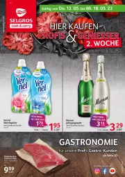 Gazetka promocyjna Selgros - Food - Gazetka - ważna od 18.05 do 18.05.2022 - strona 1 - produkty: eis, flasche, jahrgangssekt, LG, mumm, reis, sekt, Ti, vernel, weichspüler
