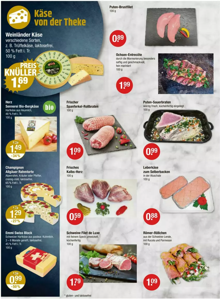 Aktueller Prospekt Vmarkt - Prospekte - von 18.01 bis 24.01.2024 - strona 2 - produkty: auer, Bergkäse, bio, braten, brustfilet, champignon, cola, emmi, filet, hartkäse, Heu, heumilch, Käse, kräuter, küche, Küchen, leberkäs, leberkäse, LG, mac, milch, pfeffer, pute, rollbraten, rucola, saft, Schal, Schale, schwein, schweine, Speck, Ti, torte, Trüffel, wein, weine, WICK