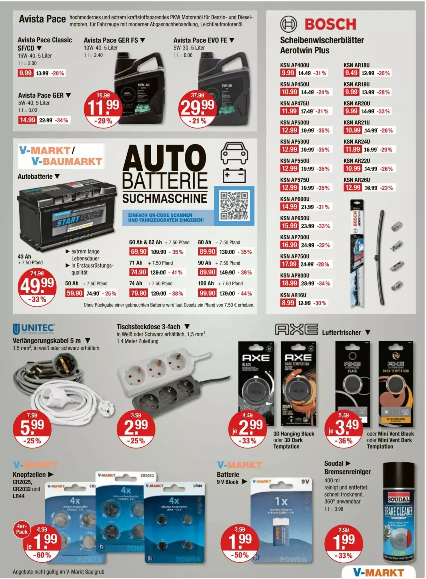 Aktueller Prospekt Vmarkt - Prospekte - von 12.06 bis 18.06.2025 - strona 19 - produkty: angebot, angebote, auto, batterie, Bau, bosch, Diesel, eier, Elan, gin, kraft, lack, LG, lufterfrischer, Mode, motorenöl, Rauch, reiniger, SOUDAL, steckdose, Ti, tisch, unitec