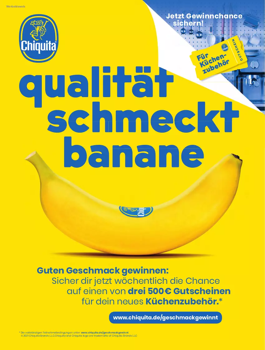 Aktueller Prospekt Hit - Prospekte - von 01.12 bis 31.12.2021 - strona 36 - produkty: banane, chiquita, eis, gutschein, gutscheine, küche, Küchen, mac