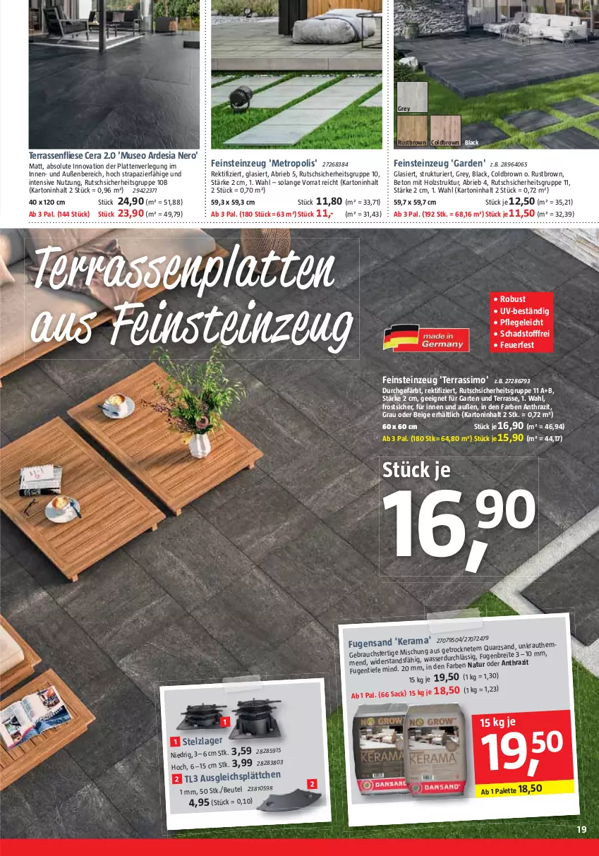 Aktueller Prospekt Bauhaus - Prospekte - von 27.05 bis 01.07.2023 - strona 19 - produkty: beutel, Brei, brie, feinsteinzeug, Garten, Holz, Kraut, lack, latte, Maus, Metro, natur, nero, Palette, rama, Rauch, sac, senf, sim, terrassenplatte, Ti