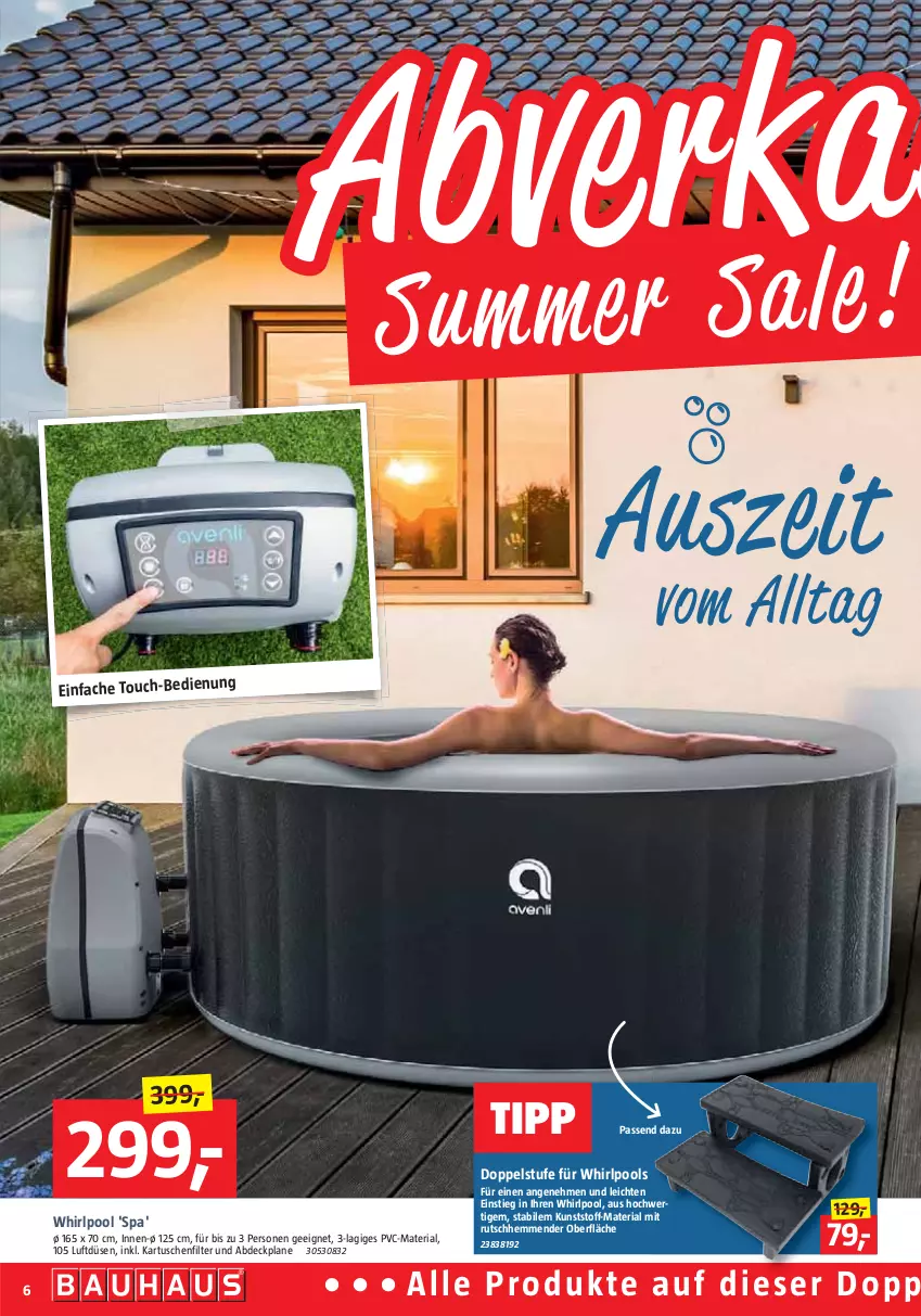 Aktueller Prospekt Bauhaus - Prospekte - von 27.05 bis 01.07.2023 - strona 6 - produkty: abdeckplane, pool, Ria, Ti, Whirlpool