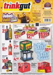 Gazetka promocyjna Trinkgut - Gazetka - ważna od 22.07 do 22.07.2023 - strona 1 - produkty: Alwa, angebot, angebotspreis, Astra, bier, buch, coupon, deka, deutschland card, deutschlandcard, eis, elle, erde, flasche, Germ, gutschein, jägermeister, könig pilsener, kräuter, kräuterlikör, LG, likör, limo, limonade, limonaden, Meister, mineralwasser, pils, pilsener, reis, rheinfels quelle, Stofftasche, Tasche, Ti, uhr, urtyp, wasser