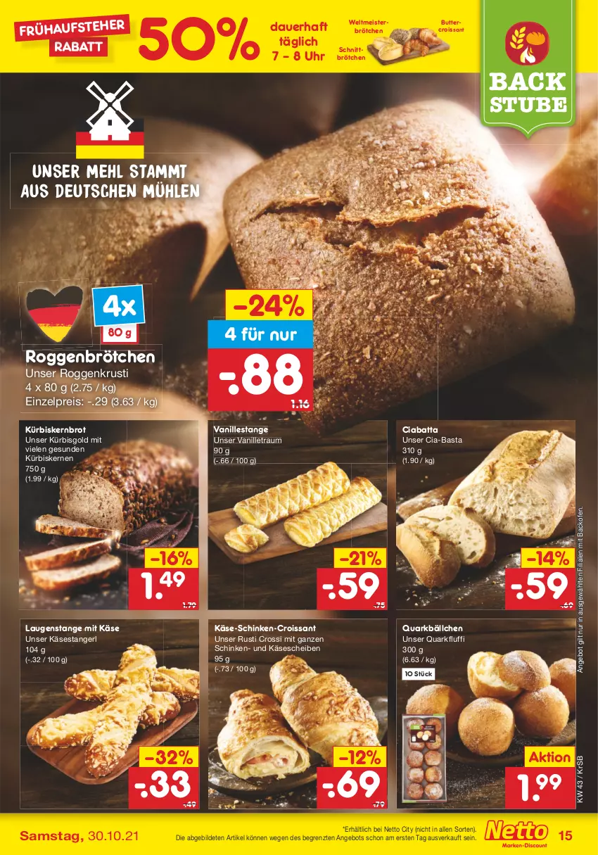 Aktueller Prospekt Netto Marken-Discount - Filial Angebote - von 25.10 bis 30.10.2021 - strona 15