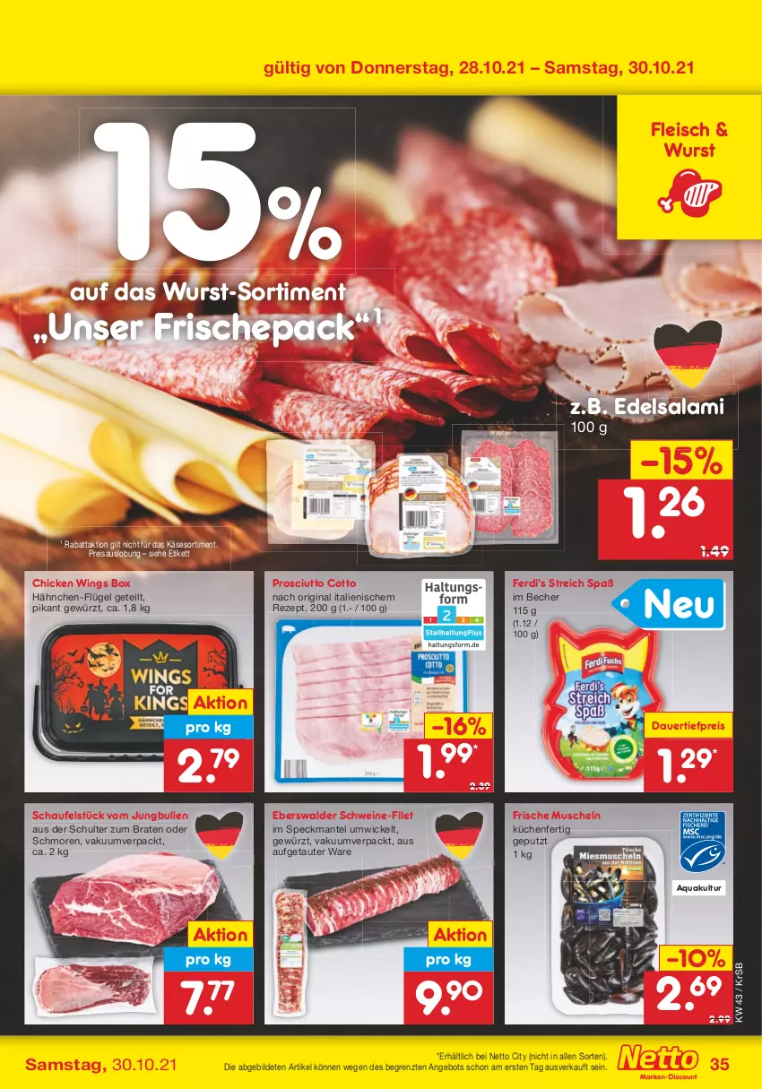 Aktueller Prospekt Netto Marken-Discount - Filial Angebote - von 25.10 bis 30.10.2021 - strona 35