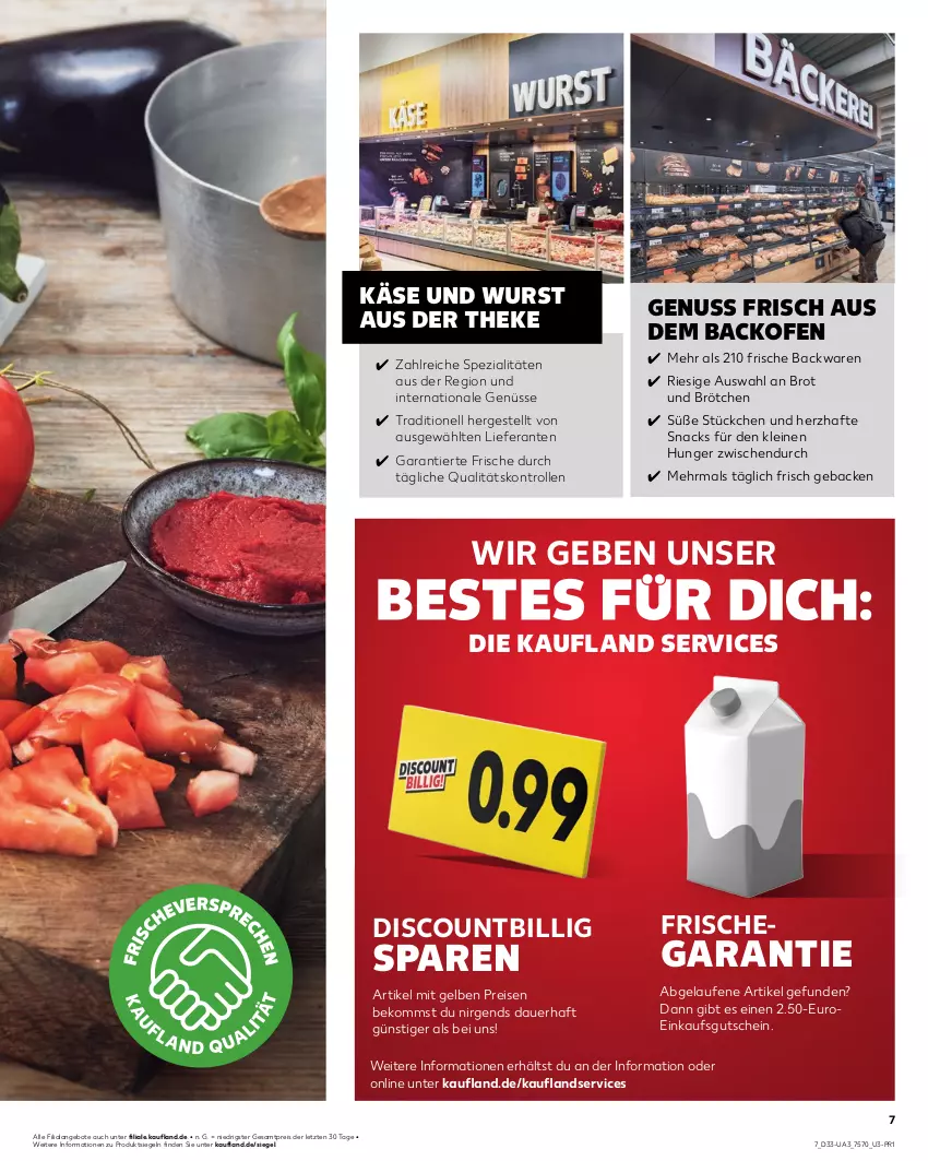 Aktueller Prospekt Kaufland - Umschlag - von 15.08 bis 21.08.2024 - strona 7 - produkty: angebot, angebote, auer, backofen, backwaren, beko, brot, brötchen, die kaufland, discount, eis, frische backwaren, geback, gefu, gutschein, Käse, Laufen, leine, nuss, Ofen, reis, snack, snacks, Spezi, Ti, wurst, ZTE