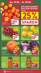 Gazetka promocyjna Aldi Nord - Von Montag - Gazetka - ważna od 30.03 do 30.03.2024 - strona 2 - produkty: aldi, angebot, aprikose, aprikosen, bio, clementinen, eis, Feigen, Kürbis, reis, rotkohl, Schal, Schale, Ti, trauben, trolli, zitrone, zitronen, ZTE