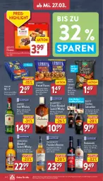 Gazetka promocyjna Aldi Nord - Von Montag - Gazetka - ważna od 30.03 do 30.03.2024 - strona 34 - produkty: baileys, ball, beutel, biscotto, blended scotch, blended scotch whisky, chips, eis, elle, Feine Gebäckmischung, flasche, gebäckmischung, gin, irish whiskey, jameson, kartoffel, kartoffelchips, likör, linsen, lorenz, mac, Pick Up!, pralinen, Pretzel, rama, ramazzott, ramazzotti, regal, reis, sahne, scotch, scotch whisky, single malt, teller, Ti, whiskey, whisky, zott, ZTE