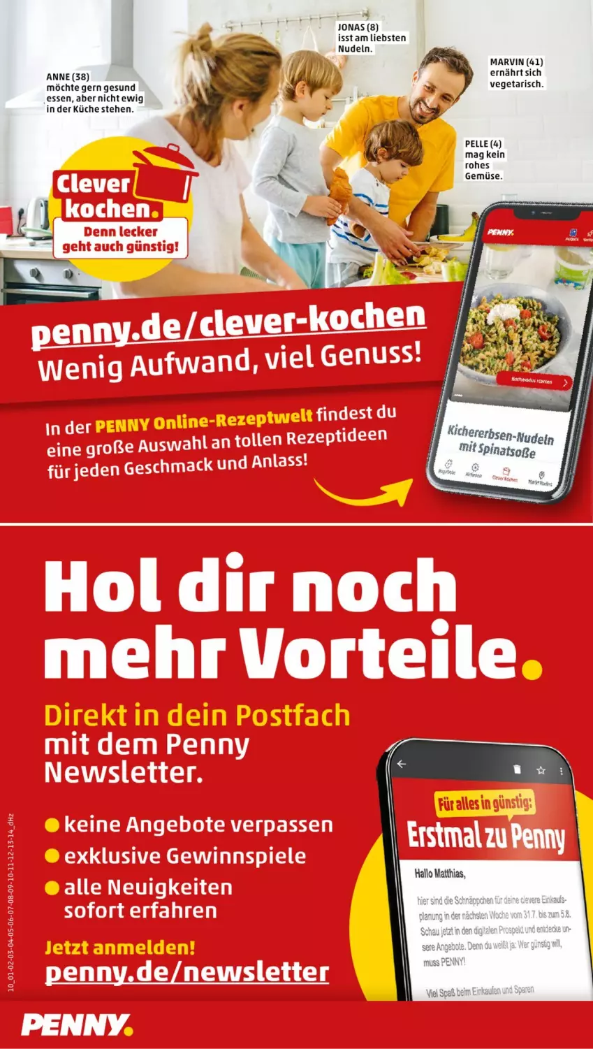 Aktueller Prospekt Penny - Prospekte - von 29.01 bis 03.02.2024 - strona 10 - produkty: elle, erbsen, kichererbsen, küche, nudel, nudeln, Soße, spinat, Vegeta