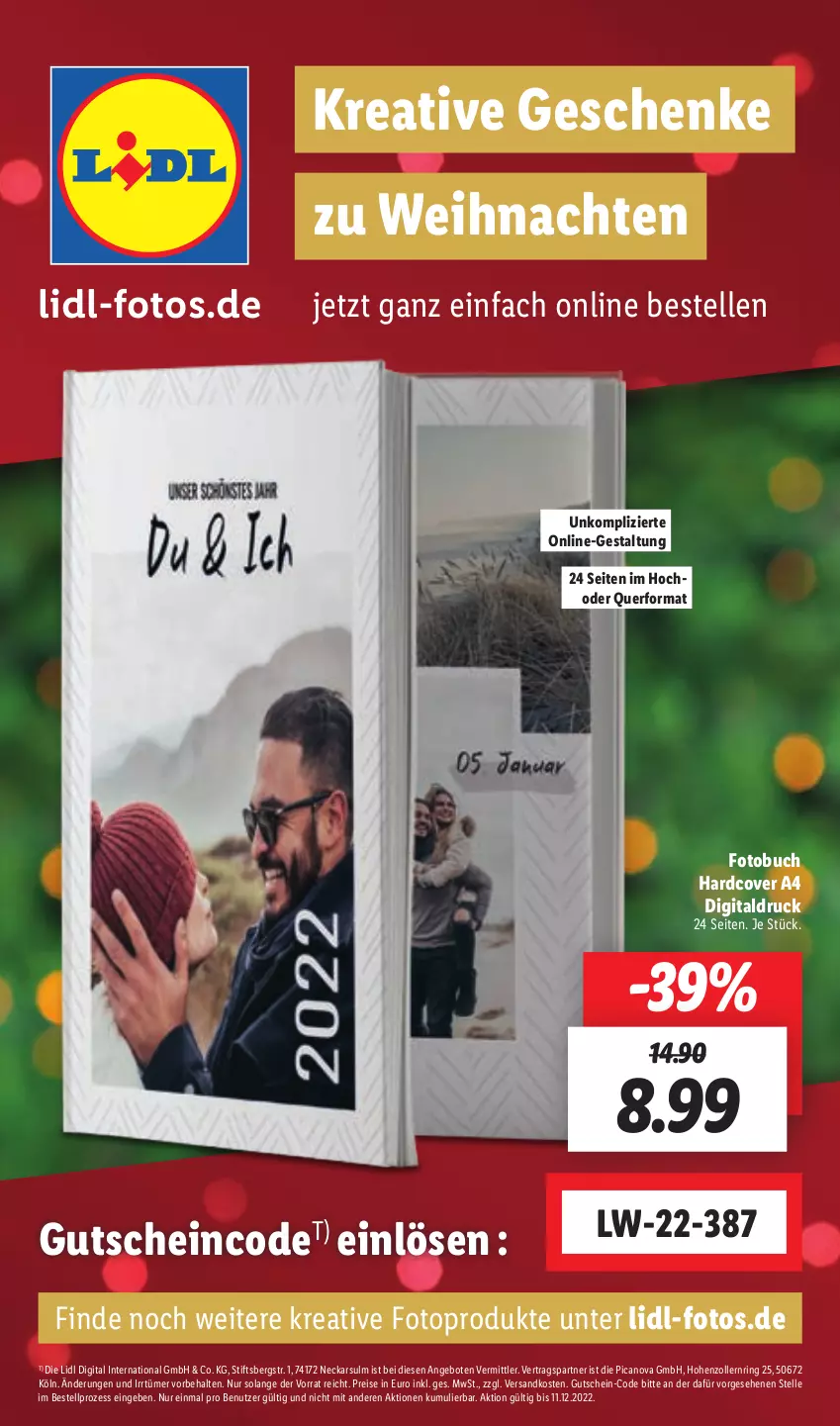 Aktueller Prospekt Lidl - Aktionsprospekt - von 05.12 bis 10.12.2022 - strona 55 - produkty: angebot, angebote, buch, eis, elle, Fotobuch, gutschein, ndk, reis, ring, Ti, weihnachten