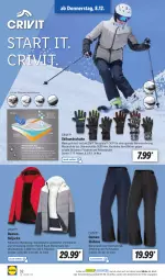 Gazetka promocyjna Lidl - Aktionsprospekt - Gazetka - ważna od 10.12 do 10.12.2022 - strona 32 - produkty: crivit, eis, handschuhe, hose, hosen, Jacke, kleid, Kleidung, ndk, Ria, ring, Schal, Schale, schuhe, Skihandschuhe, Tasche, Ti, tisch, wasser