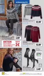 Gazetka promocyjna Lidl - Aktionsprospekt - Gazetka - ważna od 10.12 do 10.12.2022 - strona 38 - produkty: eis, esmara, gin, hose, kleid, leggings, lenzing, ndk, Pullover, rum, Schal, Schale, Strickkleid, Strickpullover, Strumpfhose, Thermoleggings, Thermostrumpfhose, Ti