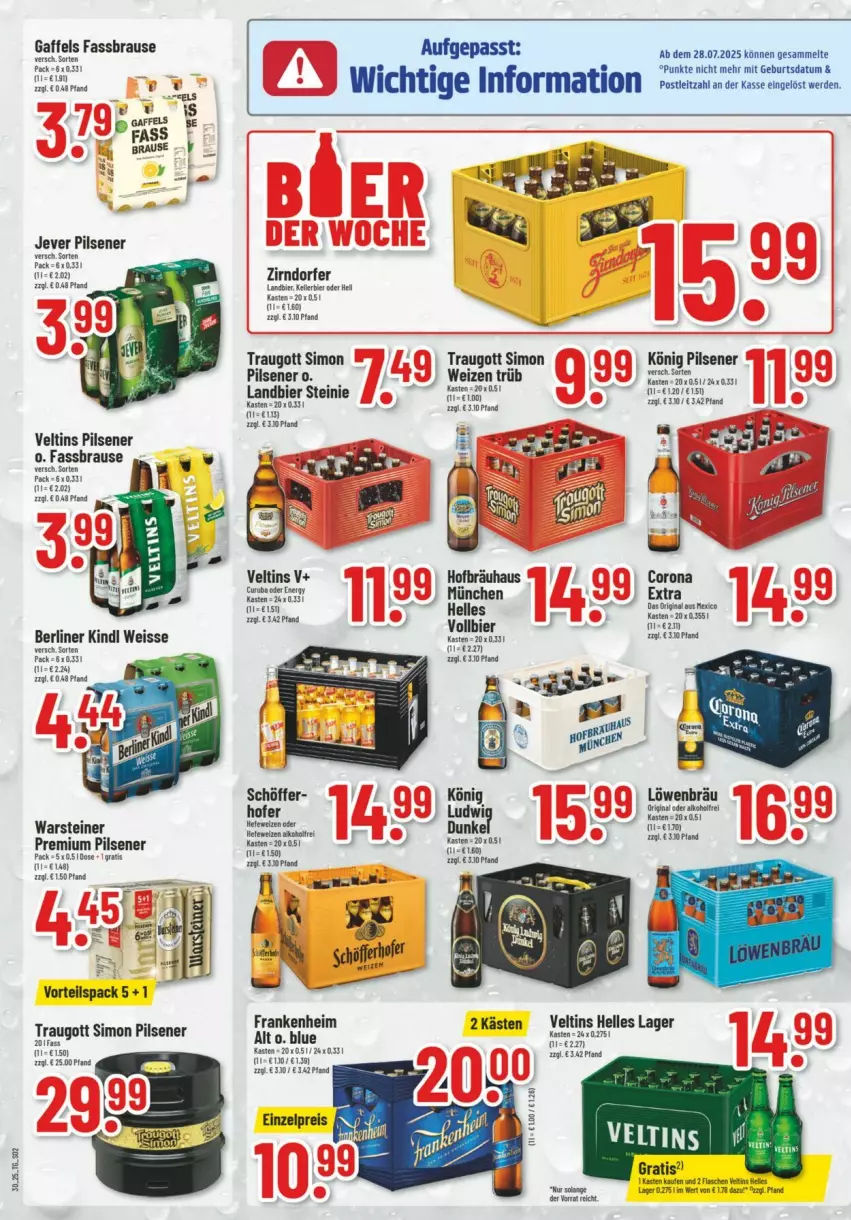 Aktueller Prospekt Trinkgut - Prospekte - von 20.07 bis 26.07.2025 - strona 2 - produkty: berliner, berliner kindl, bier, brause, eis, elle, fassbrause, flasche, gin, jever, jever pilsener, könig pilsener, oxo, pils, pilsener, premium pils, reis, sim, steiner, Ti, veltins, veltins pilsener, warsteiner
