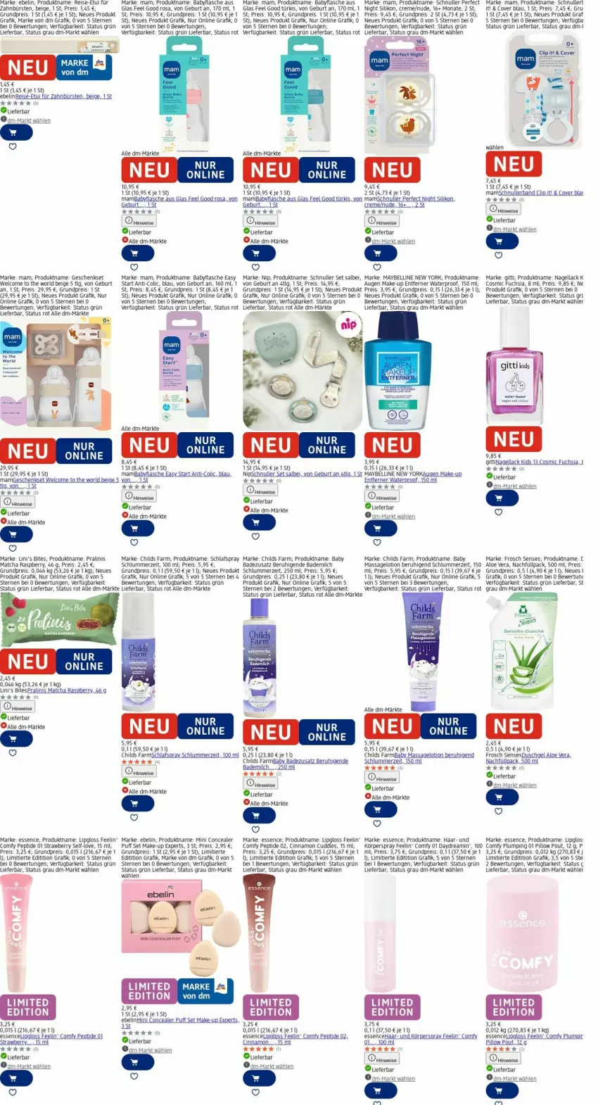 Aktueller Prospekt Dm Drogerie - Prospekte - von 22.12 bis 31.12.2025 - strona 10 - produkty: aloe vera, Bad, bites, bürste, bürsten, cin, creme, dusche, duschgel, eier, eis, flasche, Frosch, geschenkset, Körperspray, lack, LG, Lipgloss, Lotion, Make-up, mam, Maybelline, milch, Nagellack, raspberry, reis, rum, tee, Ti, Yo, zahnbürste, zahnbürsten