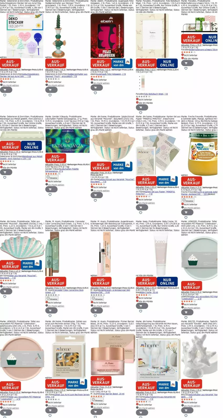 Aktueller Prospekt Dm Drogerie - Prospekte - von 22.12 bis 31.12.2025 - strona 27 - produkty: apfel, aprikose, auer, Bau, buch, cin, creme, dekoration, eis, elle, fisch, freche freunde, kerze, Kerzenhalter, Kranz, LG, mango, miele, mint, Palette, papier, regal, reis, rel, Ria, ring, salat, schüssel, Stabkerze, Stabkerzenhalter, tee, Teelicht, teelichthalter, teller, Ti, tisch, uhu, Vase, wandregal, Yo