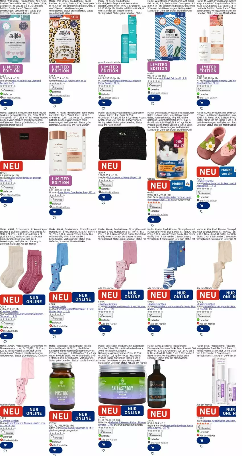 Aktueller Prospekt Dm Drogerie - Prospekte - von 22.12 bis 31.12.2025 - strona 6 - produkty: alleinfuttermittel, aqua, ball, Beba, bett, beutel, bio, blume, blumen, eis, elle, feuchtigkeitspflege, flüssigseife, gelee, hose, käfer, Lederschuhe, limette, mac, Maus, Mett, nassfutter, ndk, nero, pflaster, reis, ring, rum, schuhe, Seife, Serum, socken, Strumpfhose, Ti, Toner, Wild, zitrone