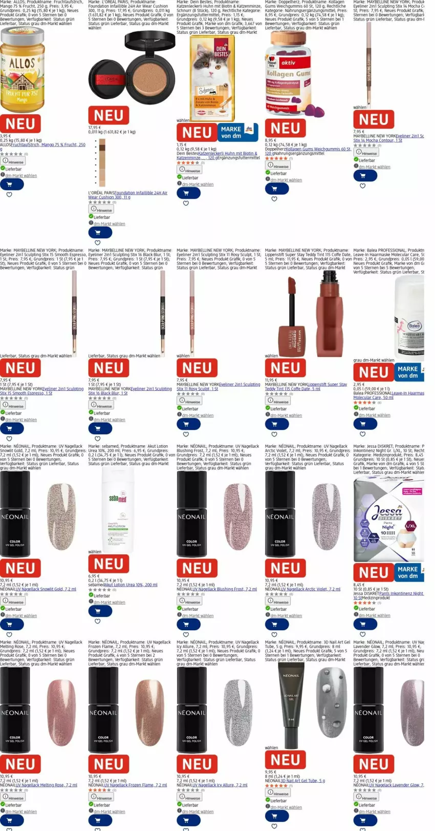 Aktueller Prospekt Dm Drogerie - Prospekte - von 22.12 bis 31.12.2025 - strona 7 - produkty: aufstrich, bio, doppelherz, eis, espresso, Eyeliner, frucht, fruchtaufstrich, Kollagen, lack, Lippenstift, Lotion, mango, Maske, Maybelline, medizinprodukt, minze, Nagellack, Pants, reis, rum, sebamed, tee, Ti, uhr, Yo