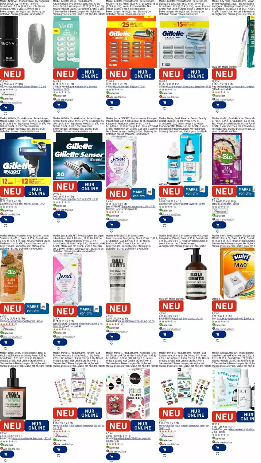 Aktueller Prospekt Dm Drogerie - Prospekte - von 22.12 bis 31.12.2025 - strona 8 - produkty: backmischung, beutel, bio, brot, creme, eis, geschenkset, Gesichtscreme, gillette, gillette venus, hero, Kinder, lack, LG, mac, mach3, mars, medizinprodukt, Nagellack, nudel, nudeln, Rasierklinge, rasierklingen, reis, rosmarin, rum, Schwangerschaftstest, Serum, skinguard, spee, staubsauger, staubsaugerbeutel, swirl, tee, Tempo, Ti, uhr, venus, waschgel