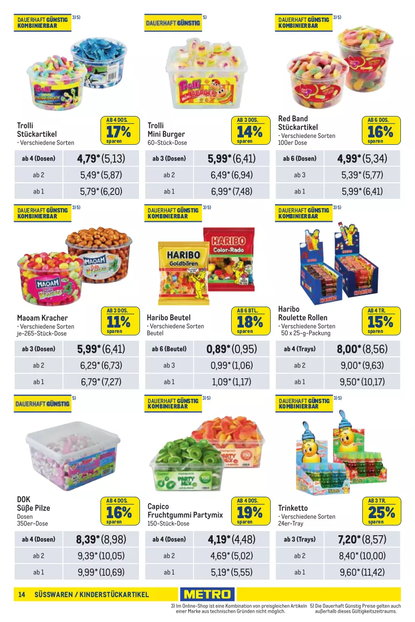 Aktueller Prospekt Metro - Händler Journal - von 25.07 bis 07.08.2024 - strona 14 - produkty: auer, beutel, burger, Cap, eis, frucht, fruchtgummi, haribo, Kinder, kracher, maoam, pilze, reis, süsswaren, Ti, trolli