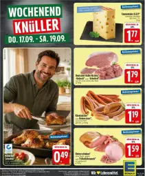 Gazetka promocyjna Edeka - Prospekte - Gazetka - ważna od 19.09 do 19.09.2026 - strona 32 - produkty: Abtei, braten, chili, debrecziner, eis, emmentaler, Frühstücksspeck, gulasch, hartkäse, hinterschinken, Käse, knacker, lebensmittel, nuss, reis, Schal, Schale, schinken, schnitzel, schweizer hartkäse, Speck, Ti, ZTE