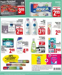 Gazetka promocyjna Edeka - Prospekte - Gazetka - ważna od 05.10 do 05.10.2024 - strona 26 - produkty: batterie, batterien, Bau, body, body lotion, bodylotion, bürste, carefree, colgate, colgate total, coupon, creme, deka, eis, elle, flasche, gin, Guhl, lebensmittel, LG, Lotion, nivea, papier, Reinigung, shampoo, shampoo oder spülung, slip, slipeinlagen, slips, spülung, Ti, toilettenpapier, zahnbürste, zahncreme