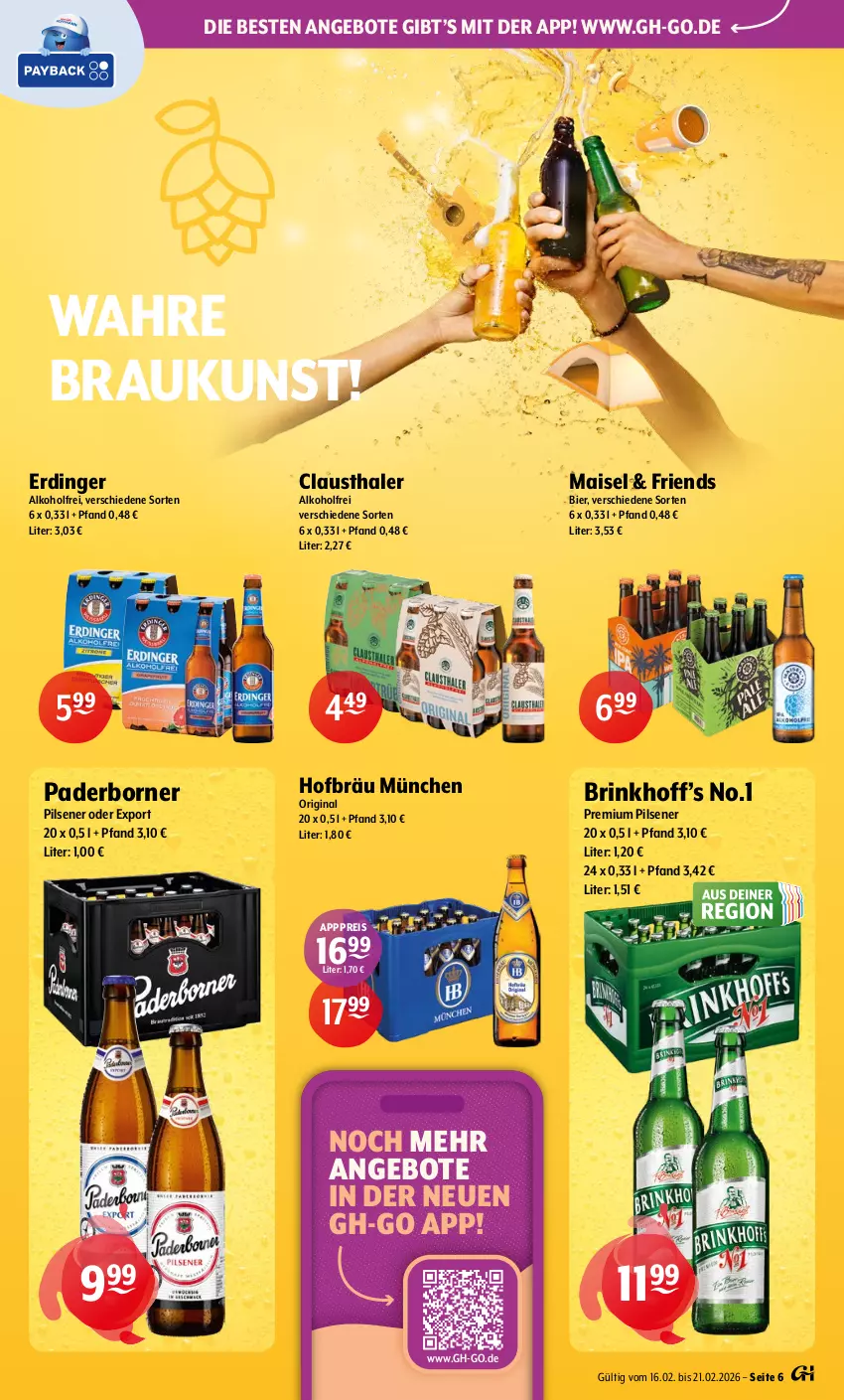 Aktueller Prospekt Getraenke Hoffmann - Prospekte - von 16.02 bis 21.02.2026 - strona 6 - produkty: alkohol, angebot, angebote, aust, bier, clausthaler, eis, erdinger, gin, mais, pils, pilsener, premium pils, reis, Ti