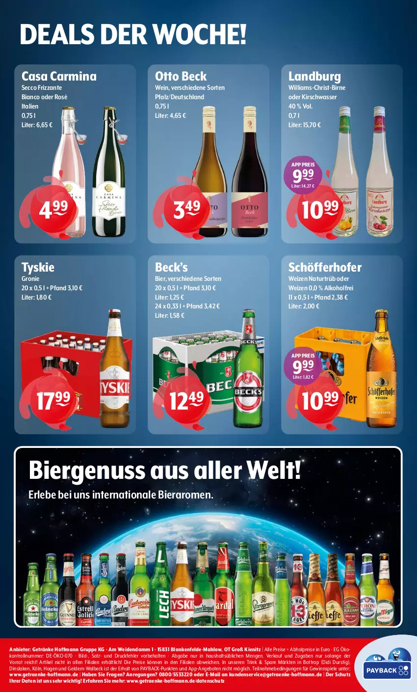 Aktueller Prospekt Getraenke Hoffmann - Prospekte - von 16.02 bis 21.02.2026 - strona 8 - produkty: abholpreise, alkohol, angebot, angebote, bier, ecco, eis, frizzante, getränk, getränke, gewinnspiel, gin, kirsch, natur, nuss, payback, reis, schöfferhofer, Spiele, Ti, tyskie, wasser, wein