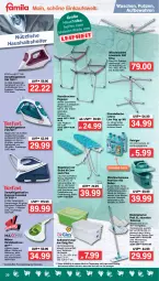 Gazetka promocyjna Famila - Prospekte - Gazetka - ważna od 02.07 do 02.07.2022 - strona 30 - produkty: asus, aufbewahrungsbox, bodenwischer, Brei, bügel, Bügeleisen, bügeltisch, dampfbügeleisen, decke, Deckel, eimer, eis, elle, handstaubsauger, kraft, reiniger, reis, staubsauger, steckdose, Teleskop, teleskopstiel, teller, Ti, tisch, Trockner, tuc, wäscheschirm, wasser