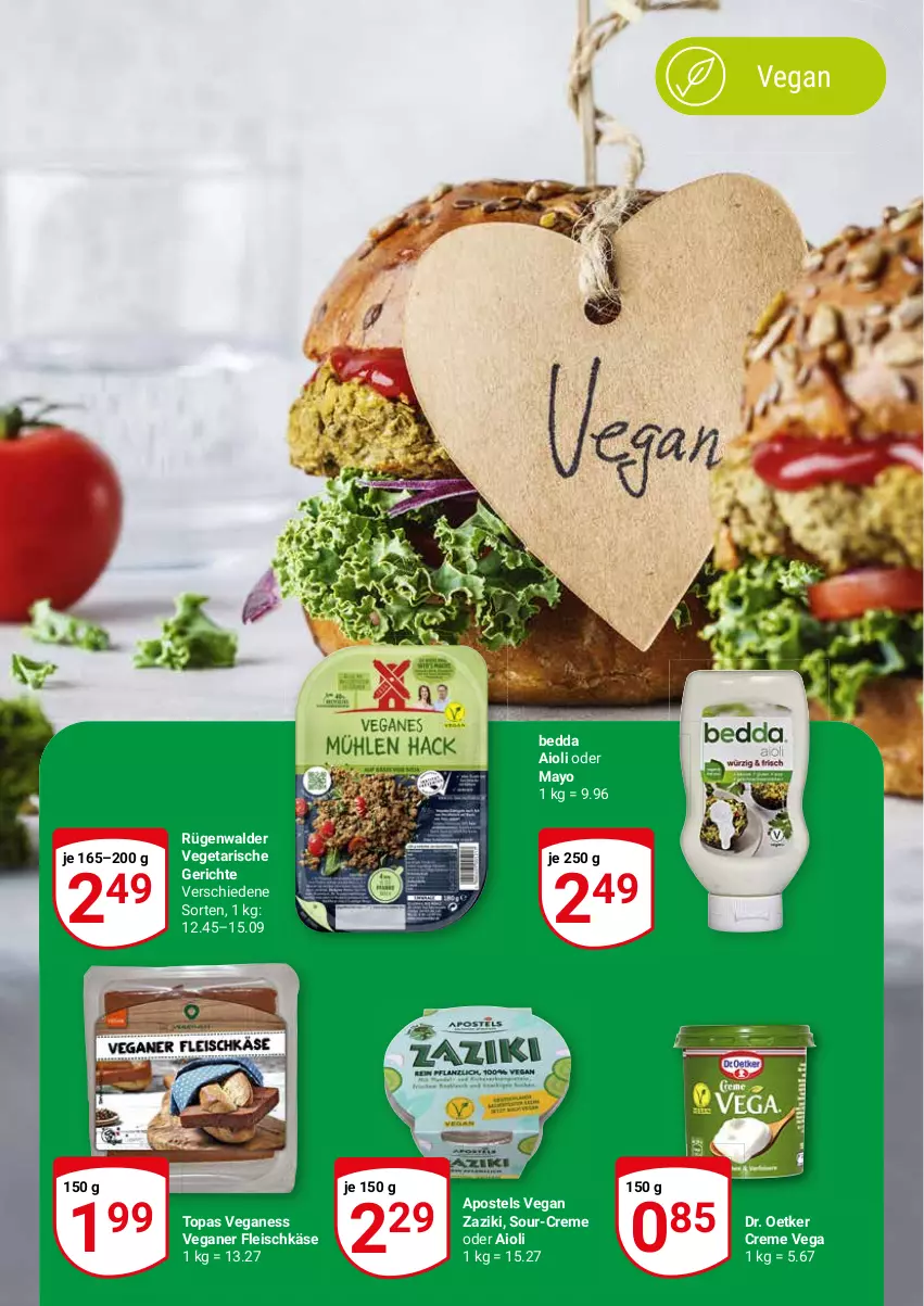 Aktueller Prospekt Globus - Prospekte - von 20.02 bis 25.02.2023 - strona 2 - produkty: aioli, apostels, creme, Dr. Oetker, eis, fleisch, fleischkäse, Käse, rügenwalder, Vegeta, Yo, zaziki