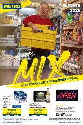 Gazetka promocyjna Metro - Monats-Mix - Gazetka - ważna od 31.10 do 31.10.2025 - strona 1 - produkty: adapter, eis, flasche, getränk, getränke, Gorbatschow, krombache, krombacher, Metro, metro gastro, Palette, reis, Ti, tiefpreis, wodka