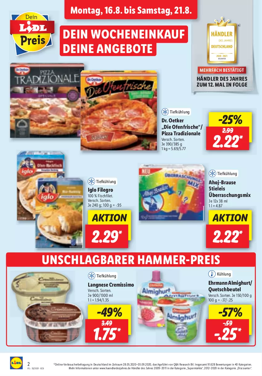 Aktueller Prospekt Lidl - Aktionsprospekt - von 16.08 bis 21.08.2021 - strona 2