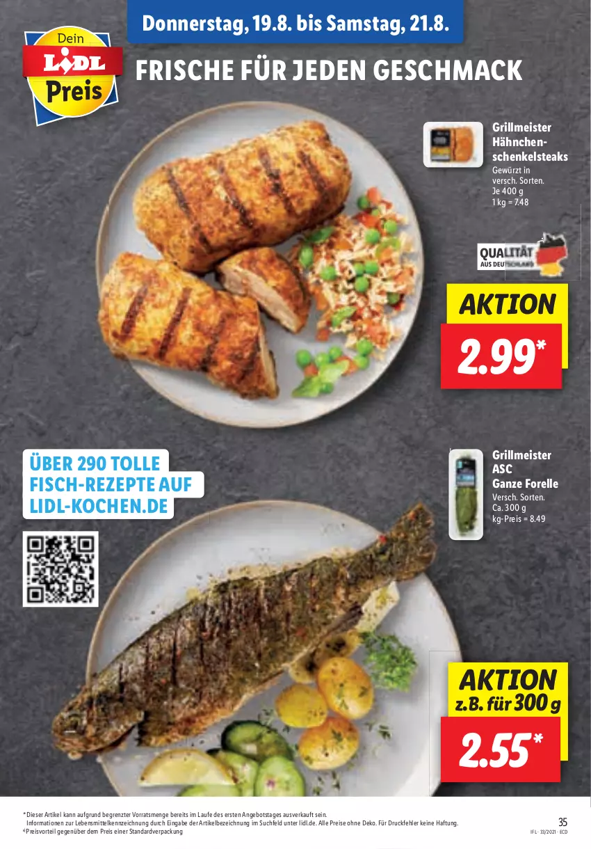 Aktueller Prospekt Lidl - Aktionsprospekt - von 16.08 bis 21.08.2021 - strona 35