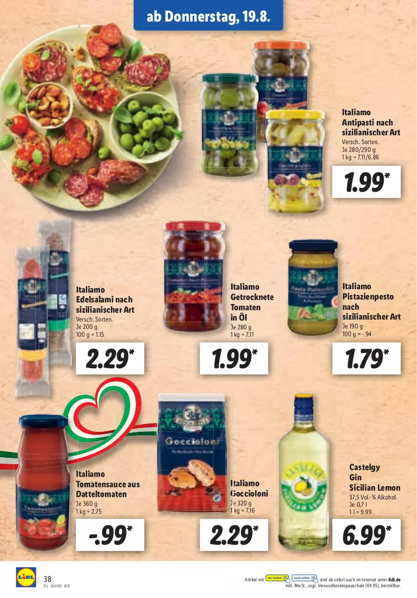 Aktueller Prospekt Lidl - Aktionsprospekt - von 16.08 bis 21.08.2021 - strona 38