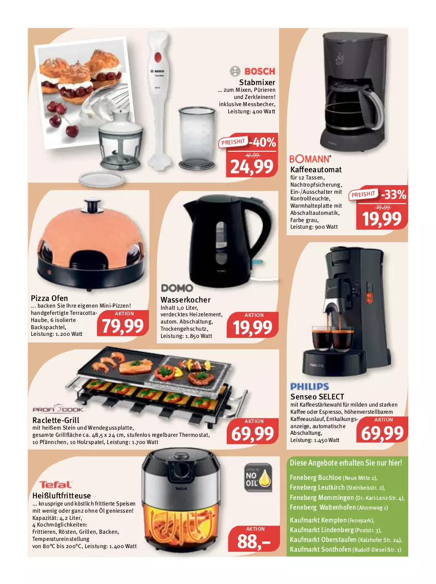 Aktueller Prospekt Feneberg - Prospekte - von 01.12 bis 03.12.2022 - strona 17 - produkty: angebot, angebote, auto, Becher, buch, chloe, Diesel, eis, emmi, erde, espresso, fritteuse, grill, grillfläche, Heißluftfritteuse, Holz, kaffee, kaffeeautomat, Kocher, latte, leine, Leuchte, Messbecher, Mixer, oder espresso, Ofen, pizza, reis, Schal, senseo, spachtel, stabmixer, tasse, thermostat, Ti, Tiere, tisch, wasser, wasserkocher