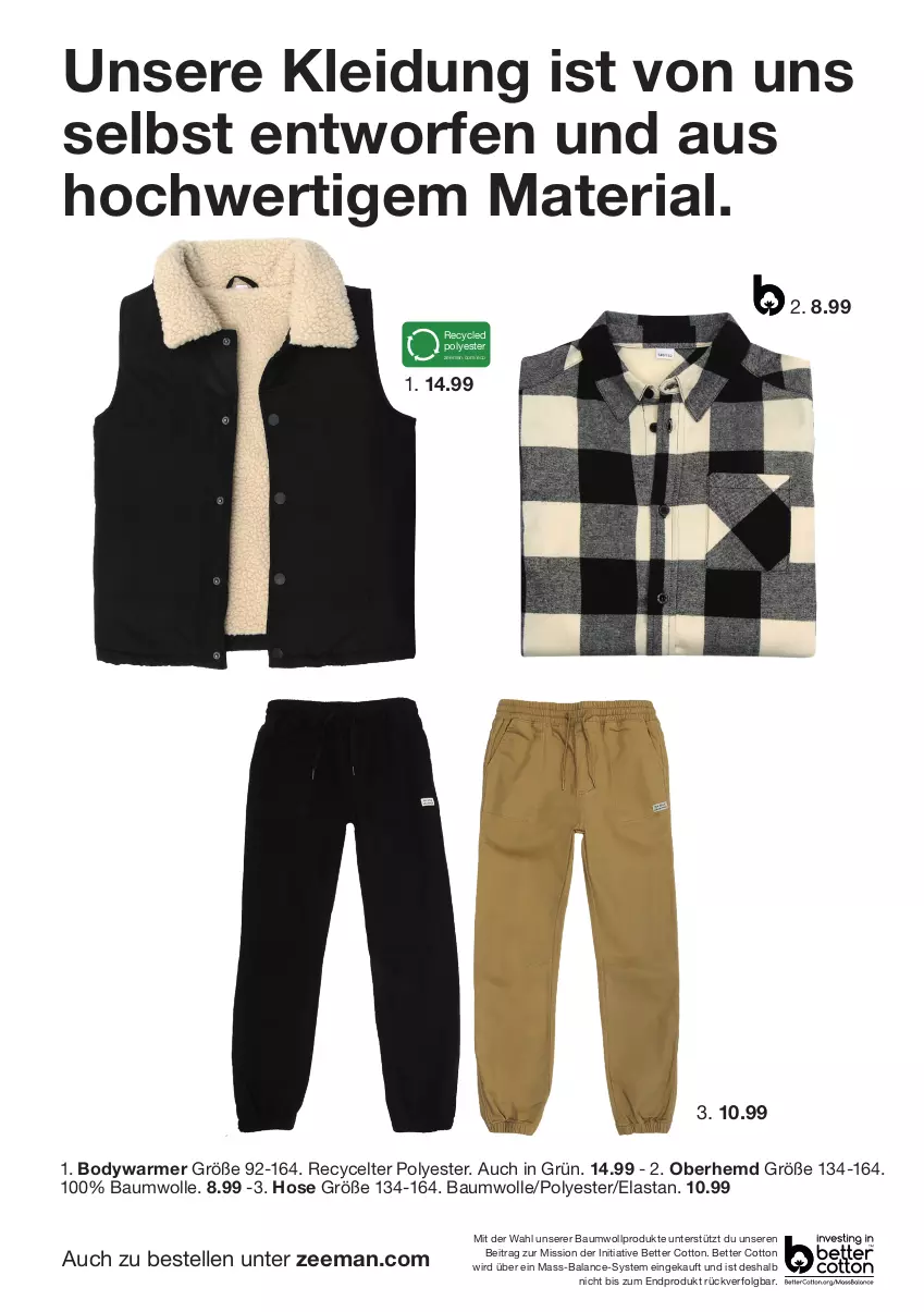 Aktueller Prospekt Zeeman - Prospekte - von 24.08 bis 30.08.2024 - strona 18 - produkty: Bau, baumwolle, bett, body, elle, hemd, hose, kleid, Kleidung, LG, Ria, Ti, wolle