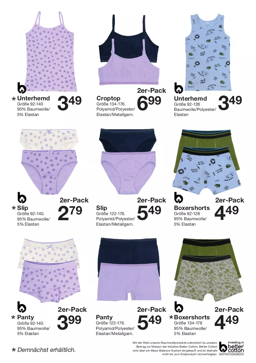 Aktueller Prospekt Zeeman - Prospekte - von 24.08 bis 30.08.2024 - strona 24 - produkty: Bau, baumwolle, bett, Croptop, hemd, LG, panty, shorts, slip, Ti, Unterhemd, wolle