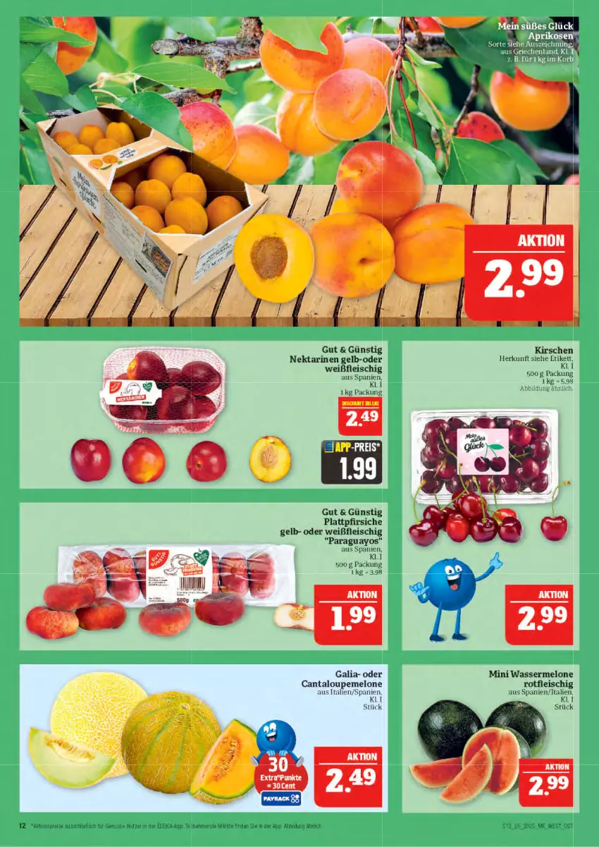 Aktueller Prospekt Marktkauf - Prospekt - von 15.06 bis 21.06.2025 - strona 12 - produkty: deka, eis, fleisch, kirsch, kirsche, kirschen, LG, lion, melone, Nektar, nektarinen, nuss, paraguayos, pfirsich, pfirsiche, plattpfirsiche, reis, Ti, wasser, wassermelone, Wild, Yo
