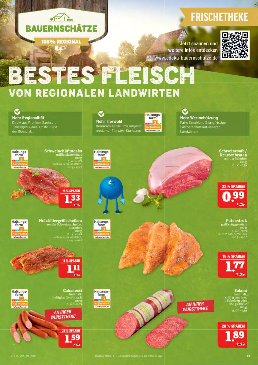 Aktueller Prospekt Marktkauf - Prospekt - von 15.06 bis 21.06.2025 - strona 13 - produkty: braten, Cabanossi, eis, gewürz, grill, Holz, hüftsteak, hüftsteaks, krustenbraten, LG, Mode, ring, sac, saft, schwein, schweine, steak, steaks, Ti, wein, weine