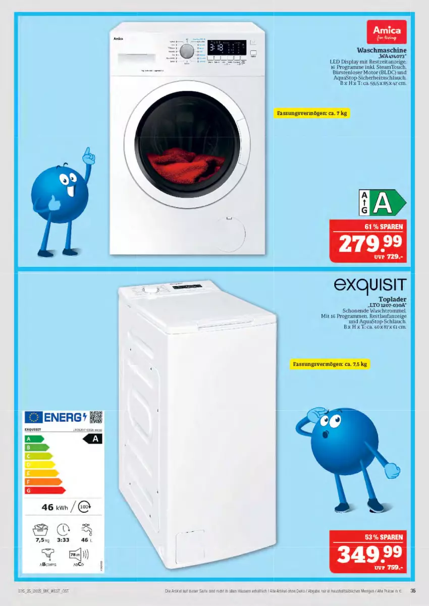 Aktueller Prospekt Marktkauf - Prospekt - von 15.06 bis 21.06.2025 - strona 35 - produkty: aqua, aquastop, bürste, bürsten, schlauch, Toplader, trommel, waschmaschine