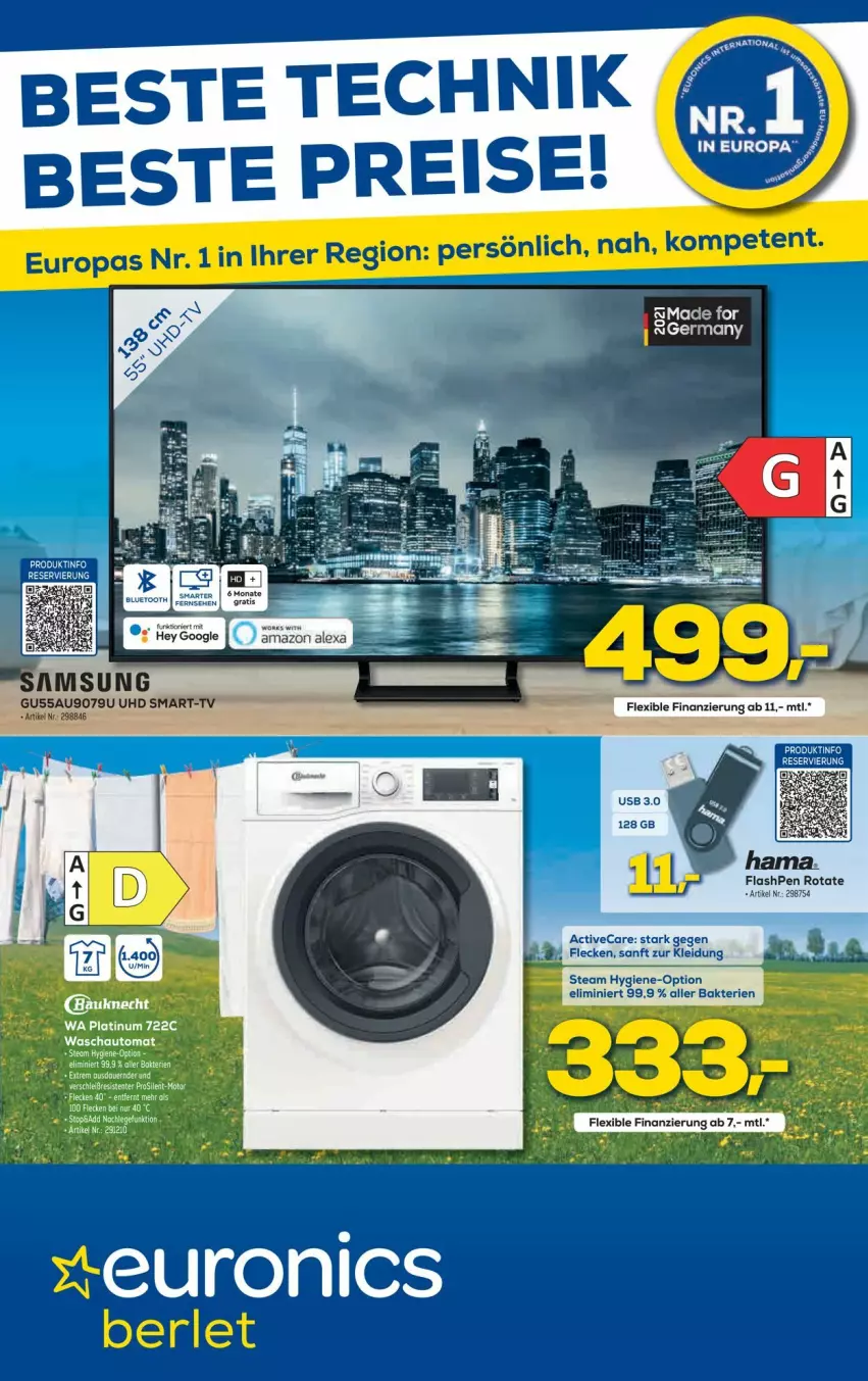 Aktueller Prospekt Euronics - Prospekte - von 01.06 bis 08.06.2022 - strona 1 - produkty: auto, Germ, HP, kleid, Kleidung, Ti, uhd, usb