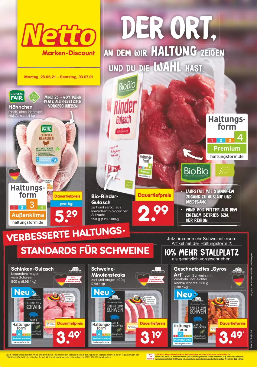 Aktueller Prospekt Netto Marken-Discount - Filial Angebote - von 28.06 bis 03.07.2021 - strona 1