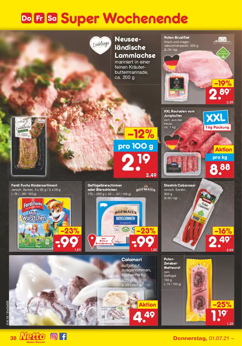 Aktueller Prospekt Netto Marken-Discount - Filial Angebote - von 28.06 bis 03.07.2021 - strona 40